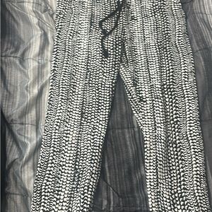 Cotton On Black and White Track Pants with Geometric Pattern